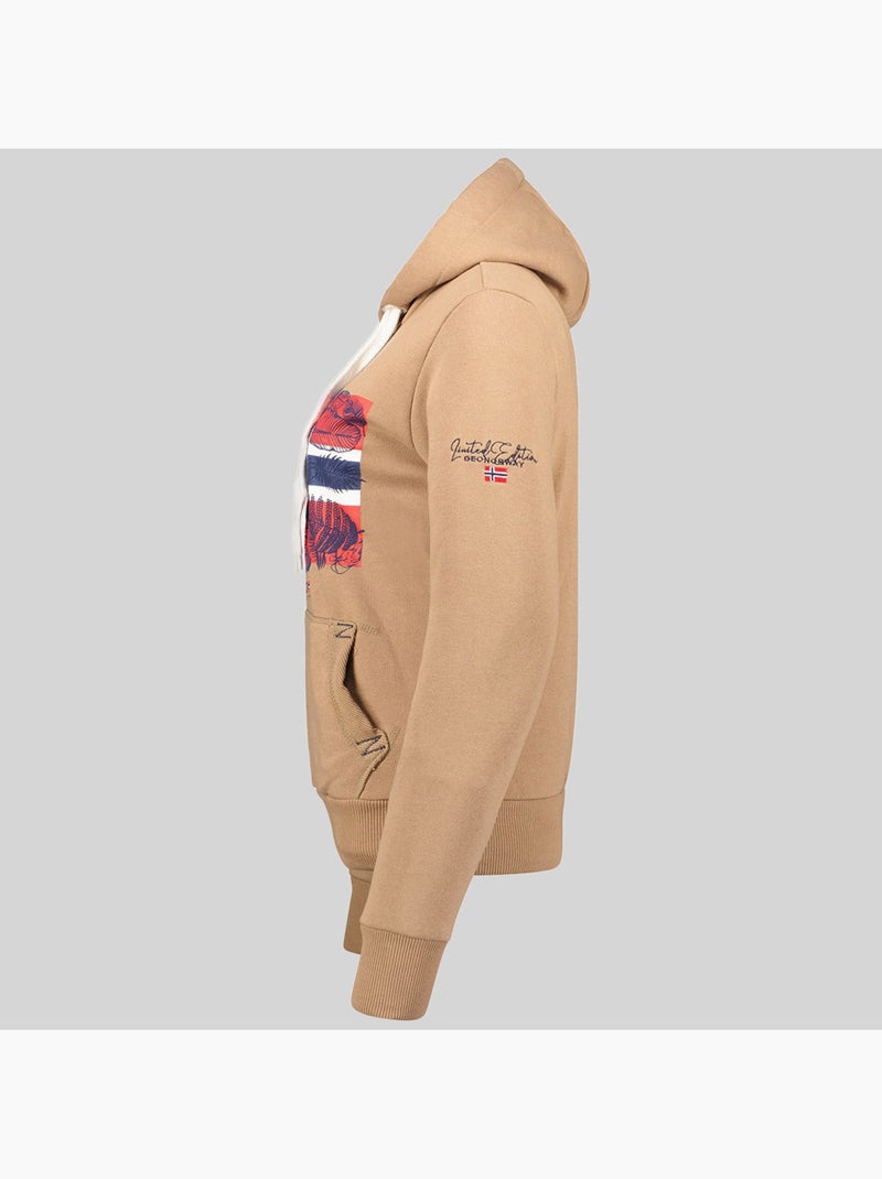 Sweat à capuche gpalm – geographical norway Taupe - Kiabi