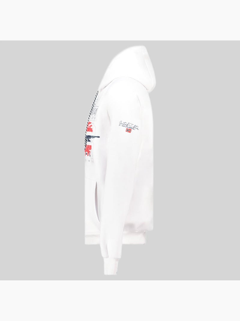 Sweat à capuche grusty – geographical norway Blanc - Kiabi