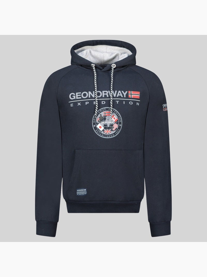 Sweat à capuche gvick – geographical norway Bleu marine - Kiabi