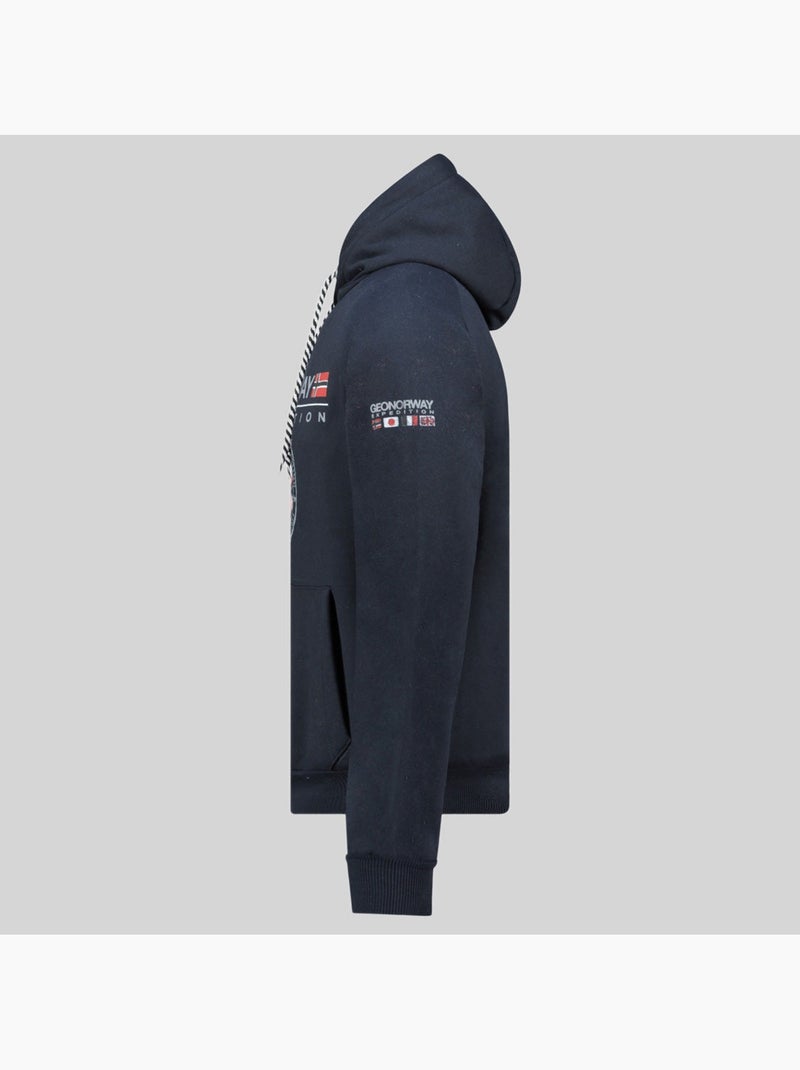 Sweat à capuche gvick – geographical norway Bleu marine - Kiabi