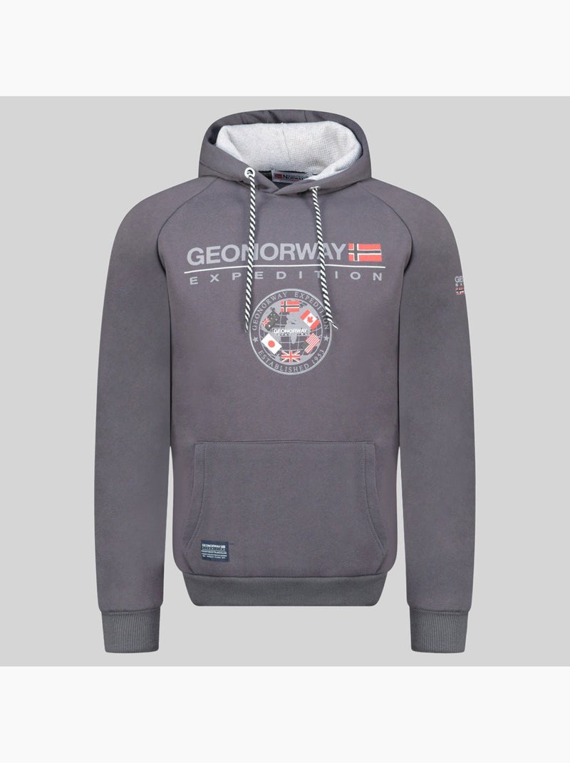 Sweat à capuche gvick – geographical norway Gris foncé - Kiabi