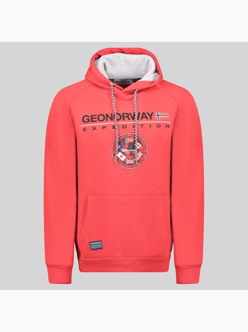 Sweat à capuche gvick – geographical norway Rouge - Kiabi