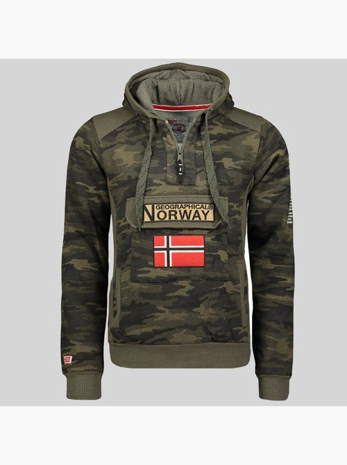 Sweat à capuche gymclass camo – geographical norway - Kiabi