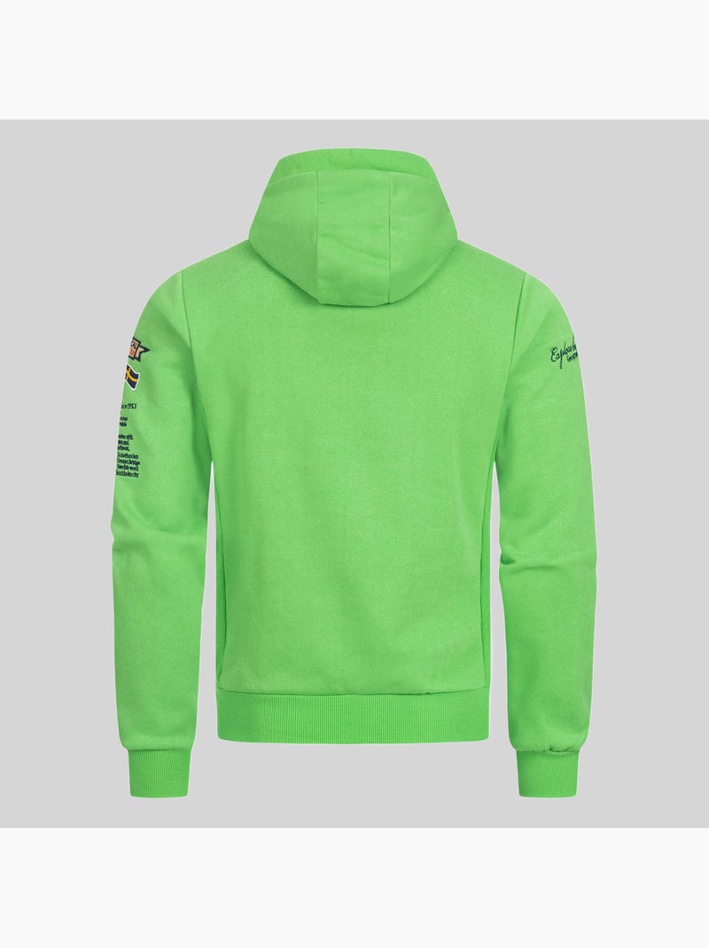 Sweat à capuche gymclass fluo – geographical norway Vert fluo - Kiabi