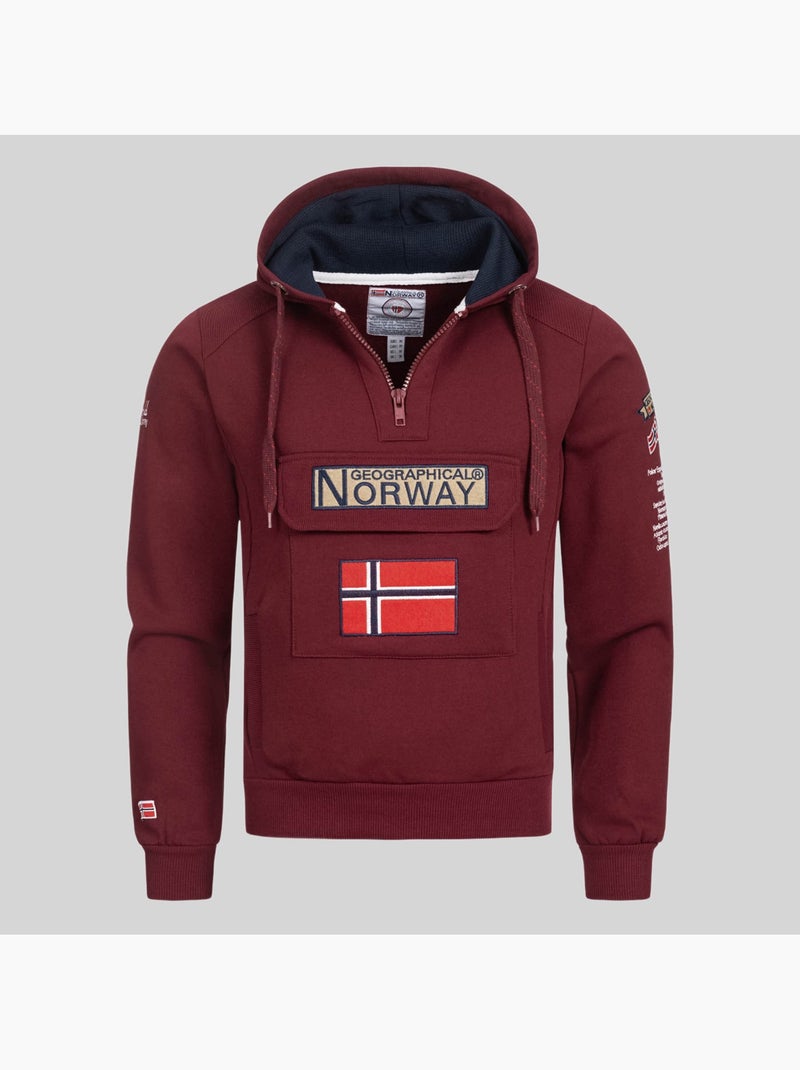 Sweat à capuche gymclass – geographical norway Blanc - Kiabi