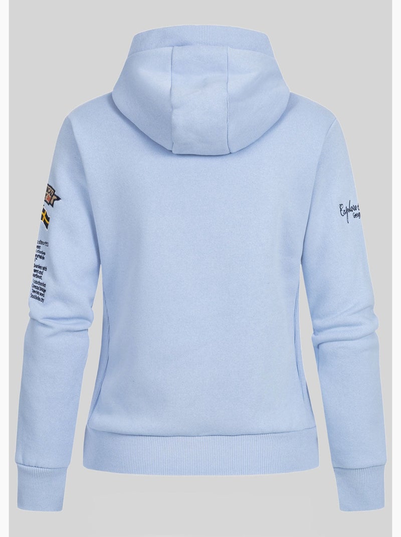 Sweat à capuche gymclass – geographical norway Bleu ciel - Kiabi