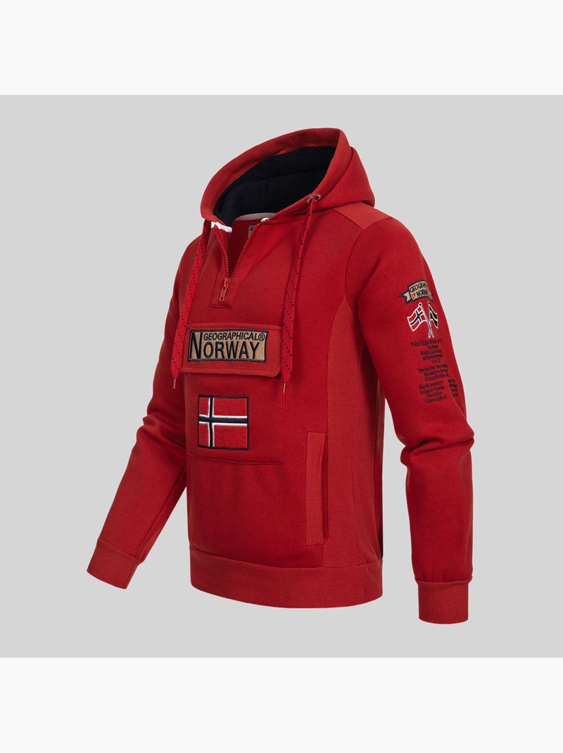 Sweat à capuche gymclass – geographical norway Bleu ciel - Kiabi