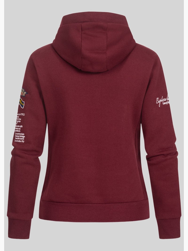 Sweat à capuche gymclass – geographical norway Bordeaux - Kiabi