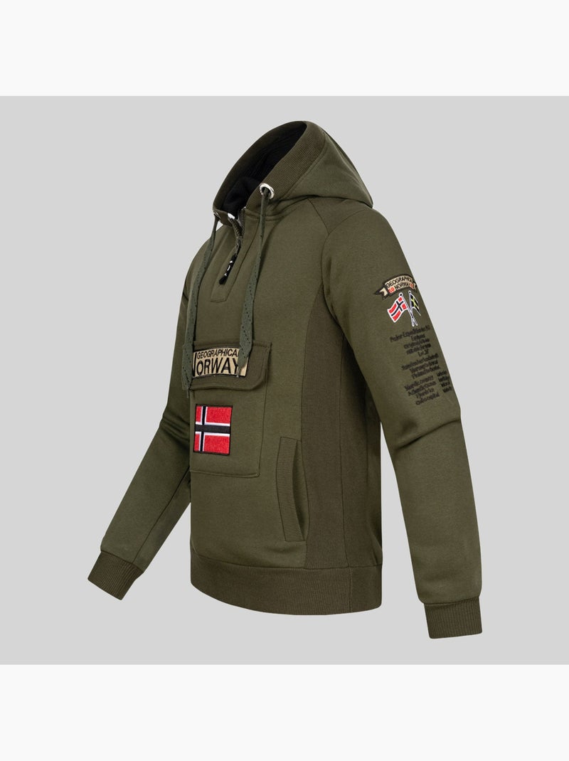 Sweat à capuche gymclass – geographical norway Gris clair - Kiabi