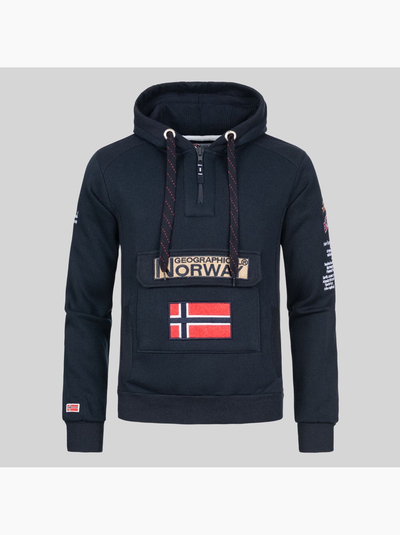 Sweat à capuche gymclass – geographical norway Gris foncé - Kiabi