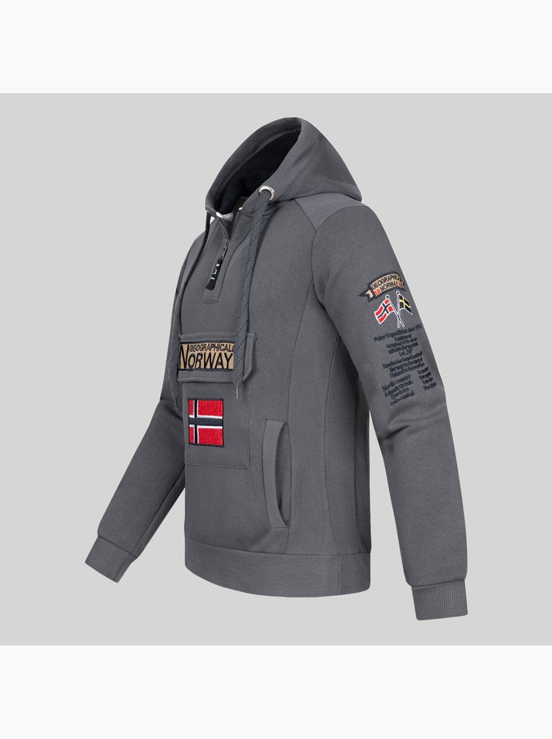 Sweat à capuche gymclass – geographical norway Kaki - Kiabi