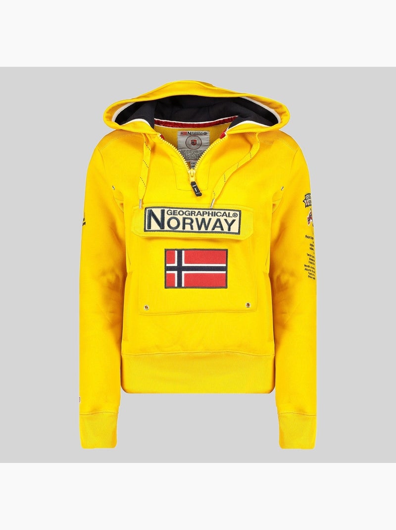 Sweat à capuche gymclass – geographical norway Moutarde - Kiabi