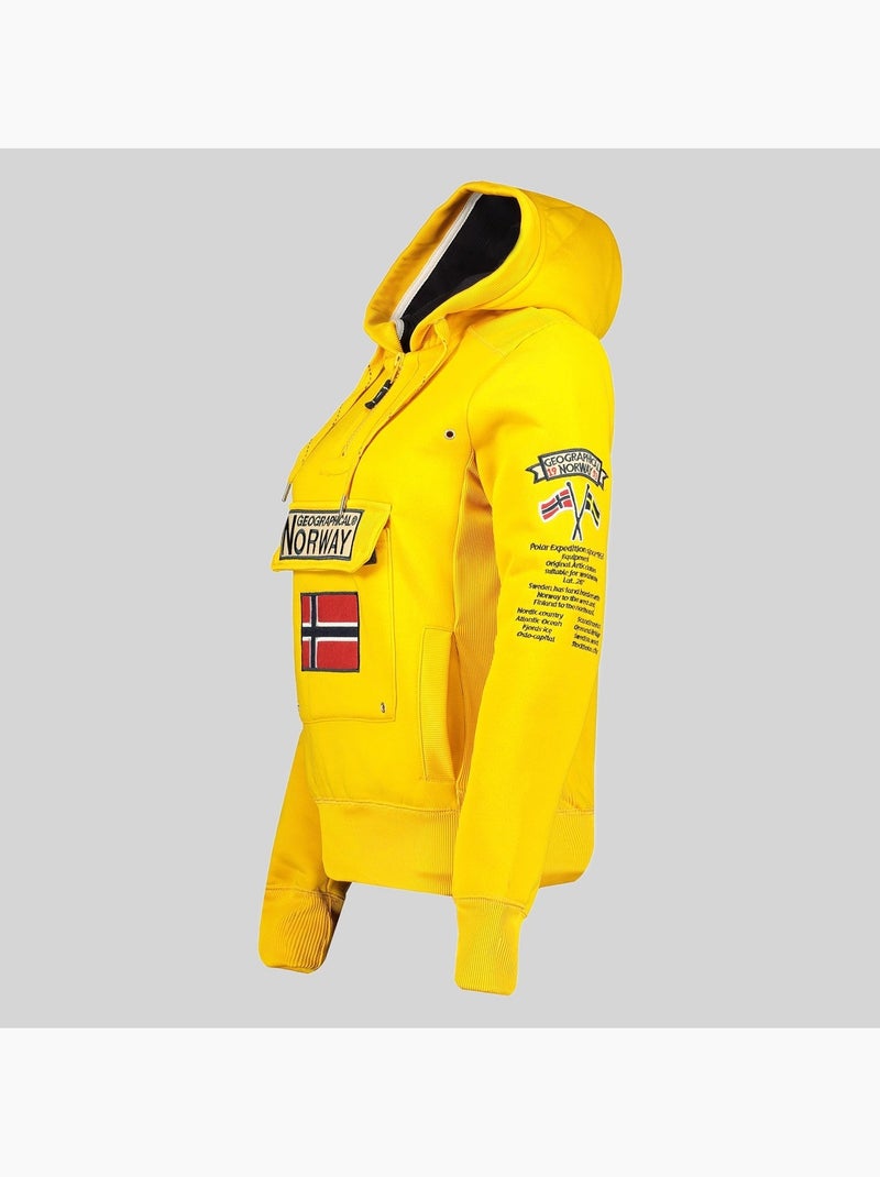 Sweat à capuche gymclass – geographical norway Moutarde - Kiabi
