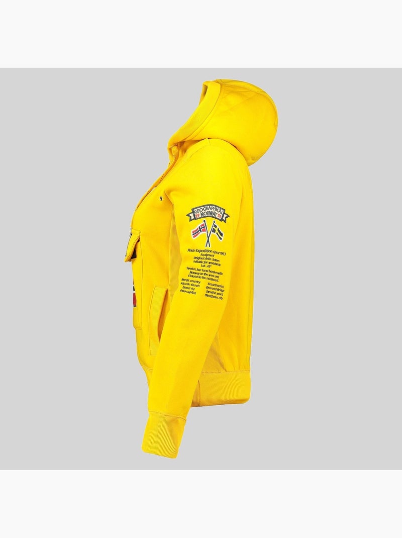 Sweat à capuche gymclass – geographical norway Moutarde - Kiabi