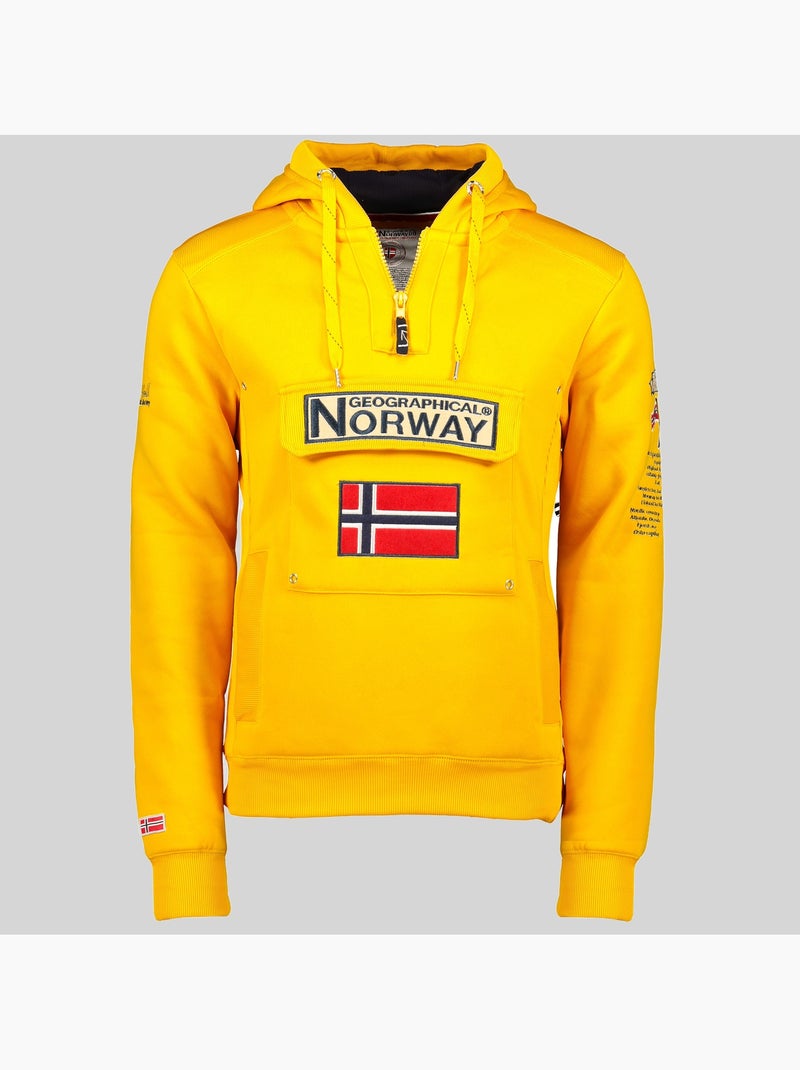 Sweat à capuche gymclass – geographical norway Moutarde - Kiabi