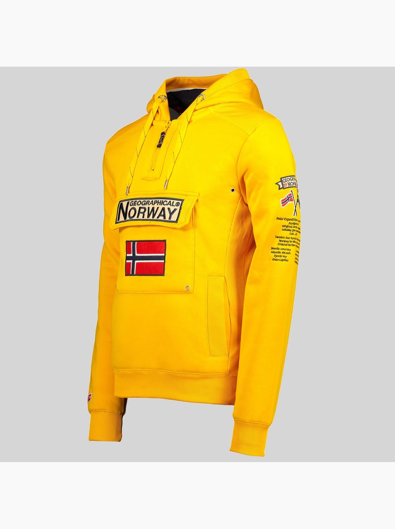 Sweat à capuche gymclass – geographical norway Moutarde - Kiabi