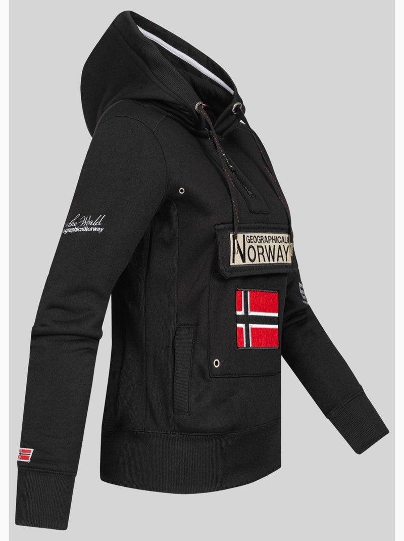 Sweat à capuche gymclass – geographical norway Noir - Kiabi