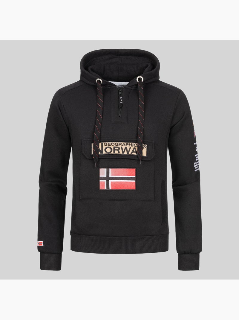 Sweat à capuche gymclass – geographical norway Noir - Kiabi