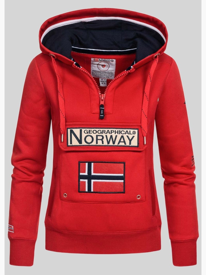 Sweat à capuche gymclass – geographical norway Rouge - Kiabi