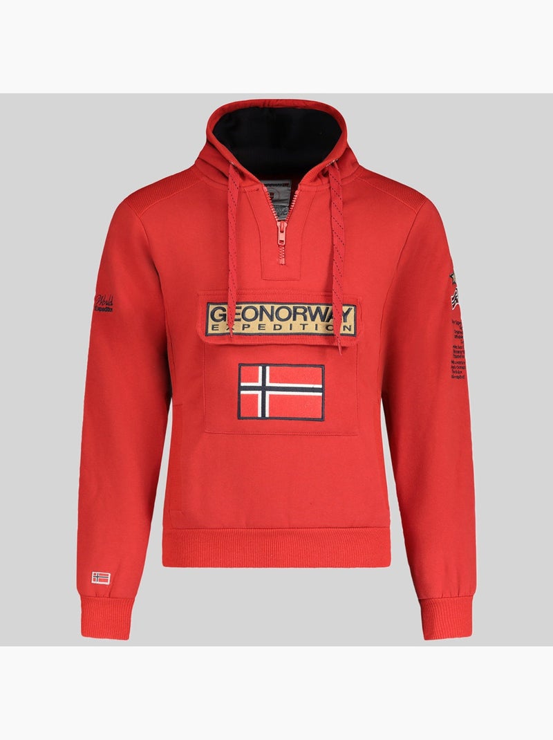 Sweat à capuche gymclass – geographical norway Rouge - Kiabi