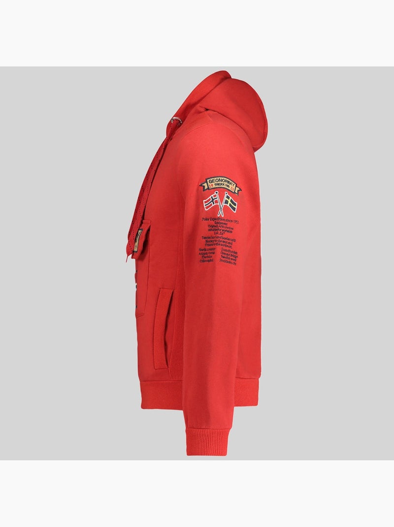 Sweat à capuche gymclass – geographical norway Rouge - Kiabi