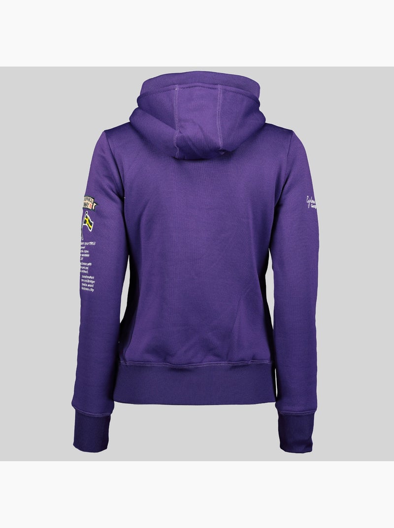 Sweat à capuche gymclass – geographical norway Violet - Kiabi