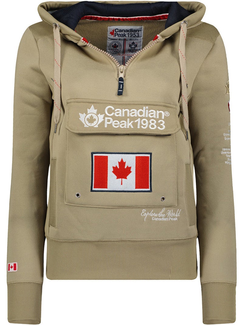 Sweat à capuche gyrelle – canadian peak Beige - Kiabi