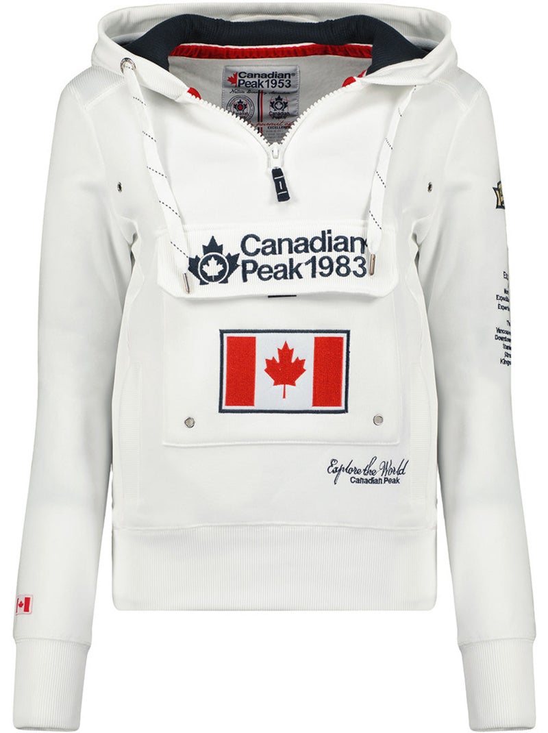 Sweat à capuche gyrelle – canadian peak Blanc - Kiabi