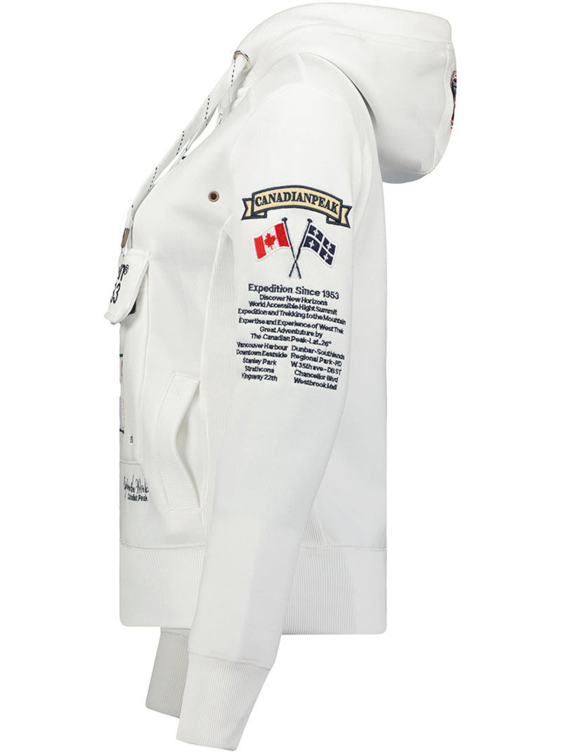Sweat à capuche gyrelle – canadian peak Blanc - Kiabi