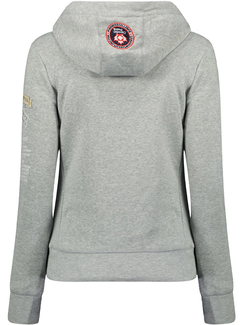Sweat à capuche gyrelle – canadian peak Gris clair - Kiabi