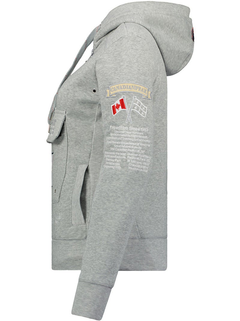 Sweat à capuche gyrelle – canadian peak Gris clair - Kiabi
