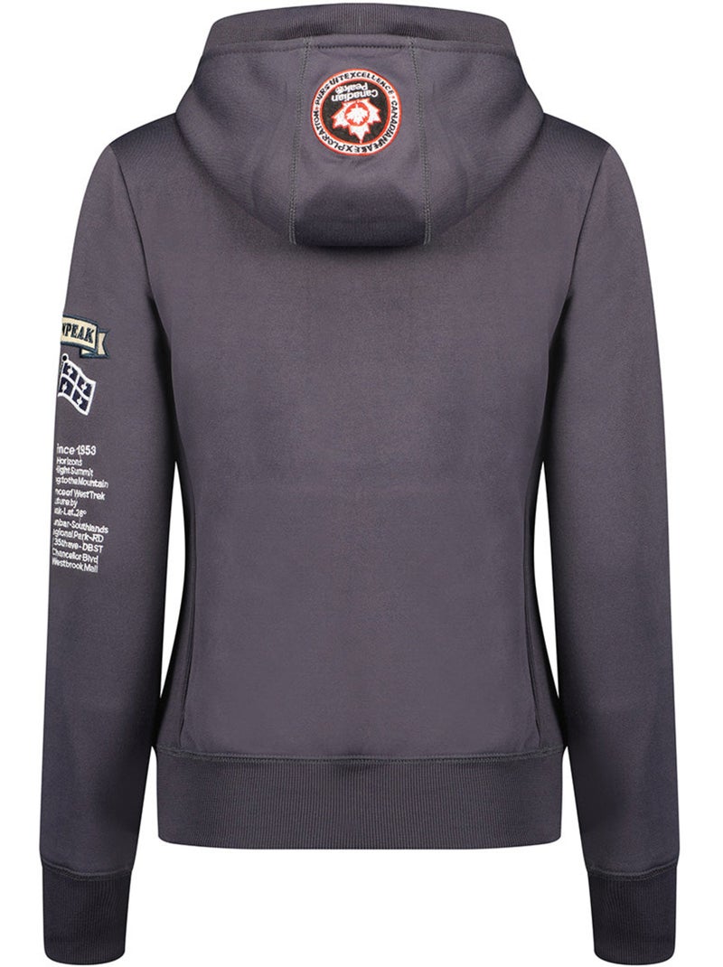 Sweat à capuche gyrelle – canadian peak Gris foncé - Kiabi