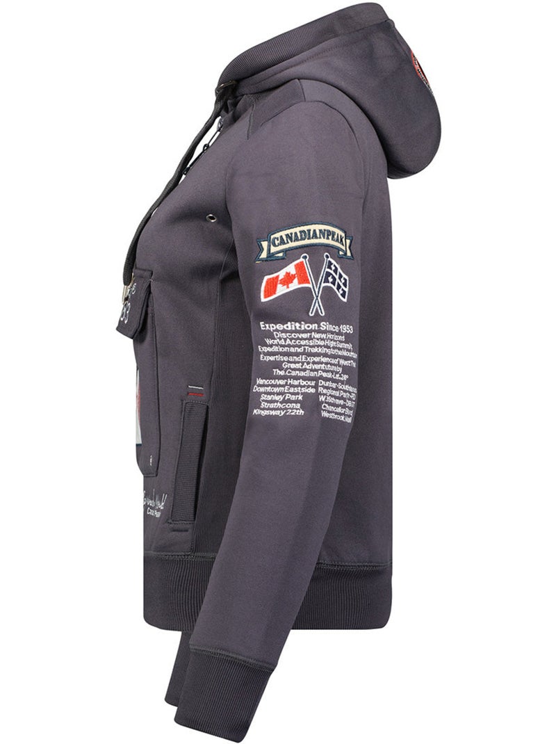 Sweat à capuche gyrelle – canadian peak Gris foncé - Kiabi