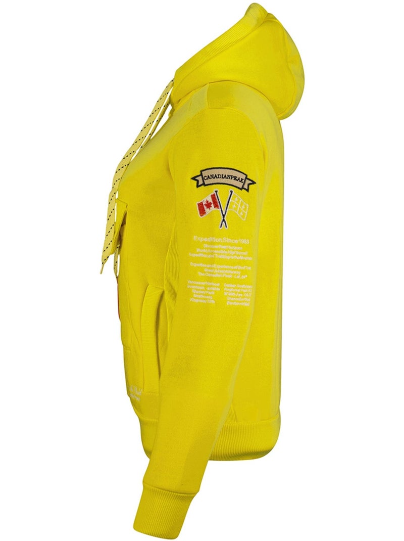Sweat à capuche gyrelle – canadian peak Jaune fluo - Kiabi