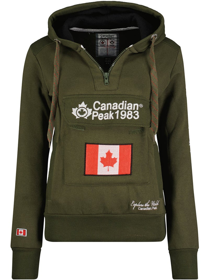 Sweat à capuche gyrelle – canadian peak Kaki - Kiabi