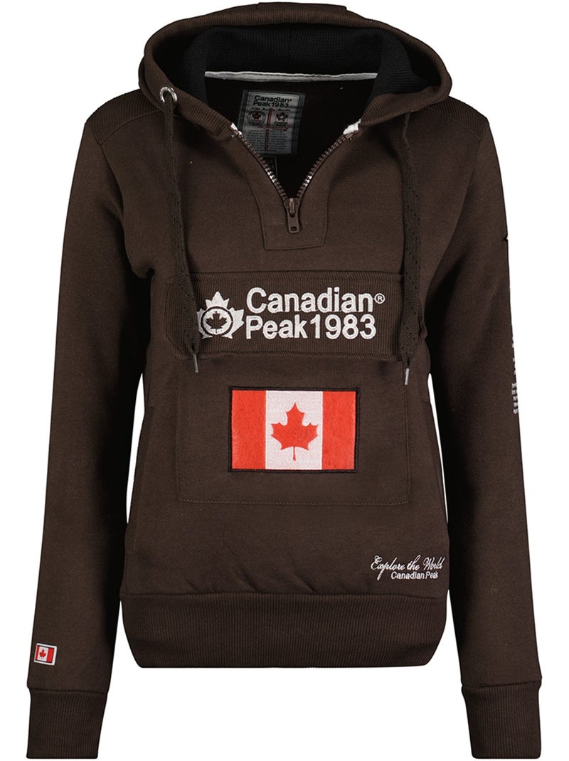 Sweat à capuche gyrelle – canadian peak Marron - Kiabi