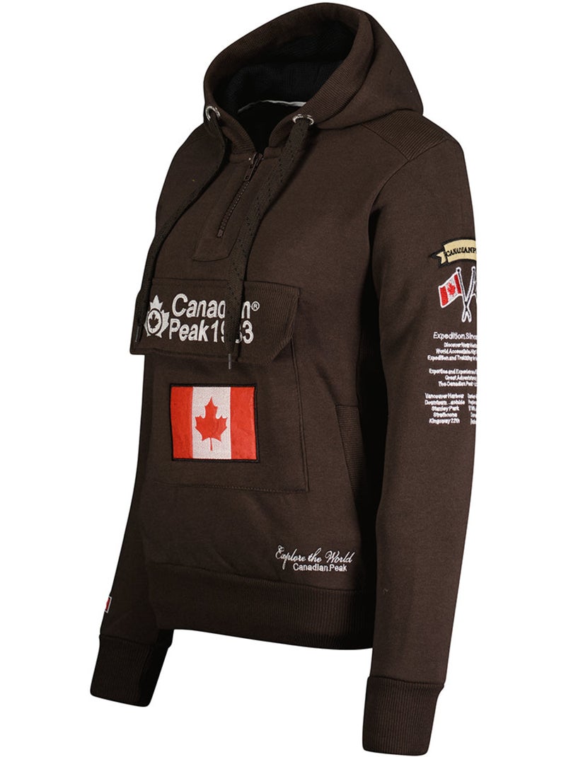 Sweat à capuche gyrelle – canadian peak Marron - Kiabi