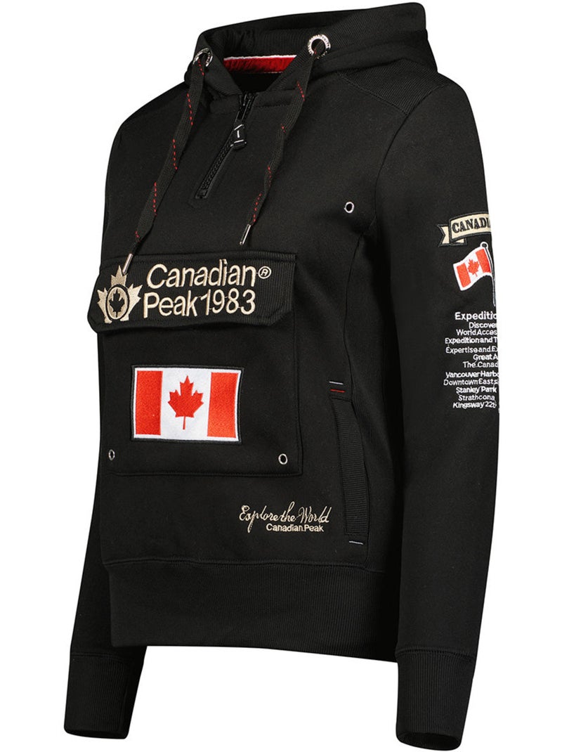 Sweat à capuche gyrelle – canadian peak Noir - Kiabi