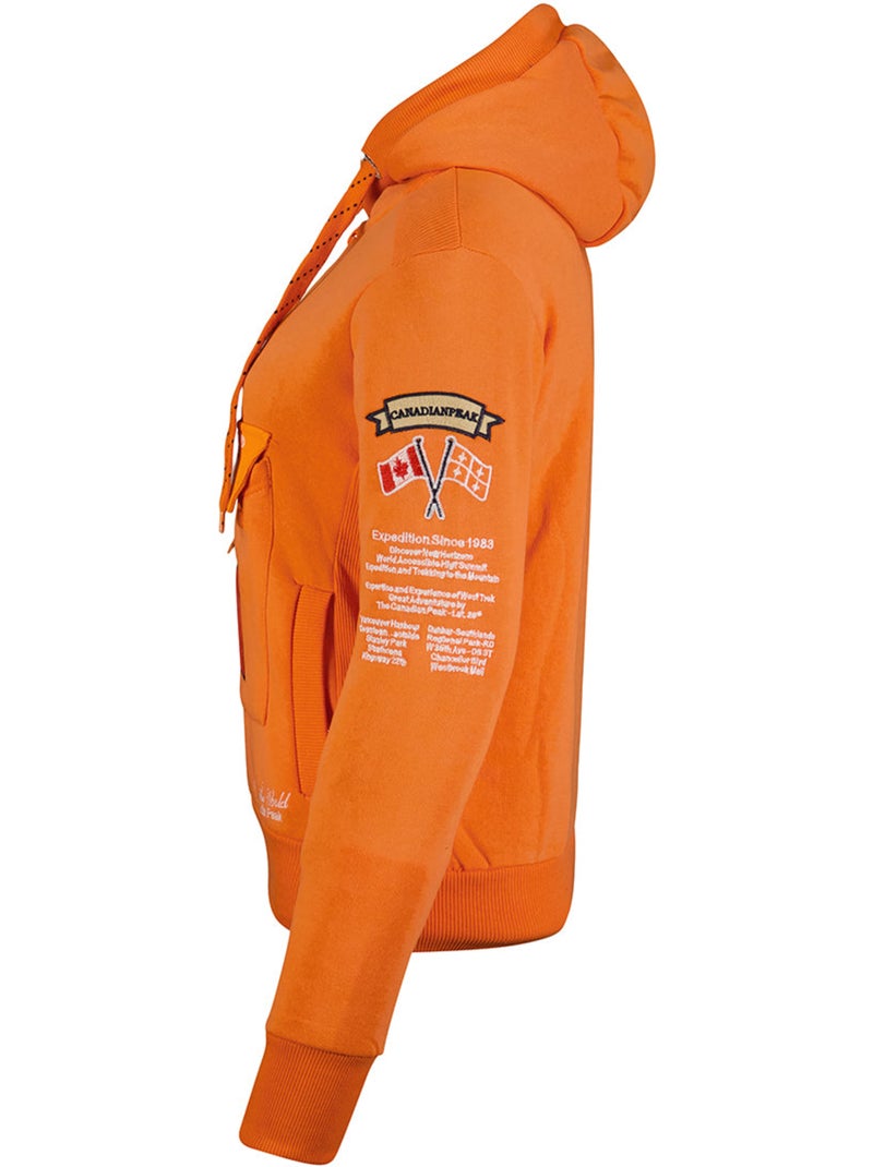 Sweat à capuche gyrelle – canadian peak Orange fluo - Kiabi