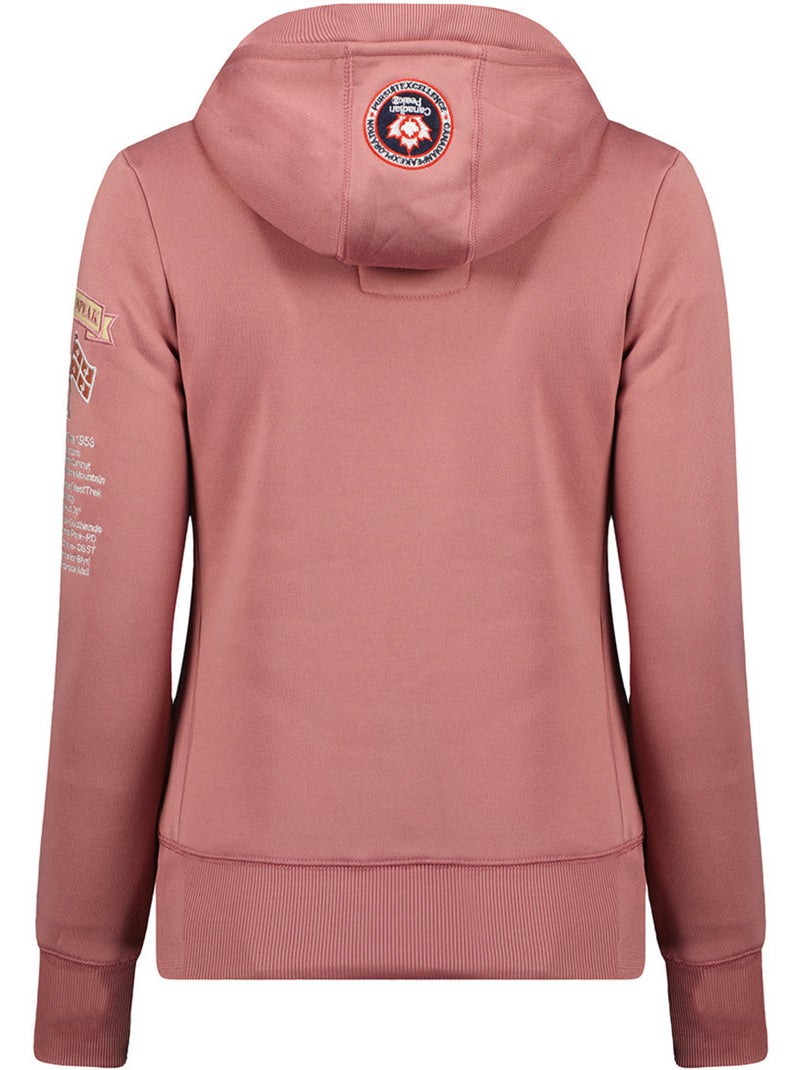 Sweat à capuche gyrelle – canadian peak Rose pâle - Kiabi