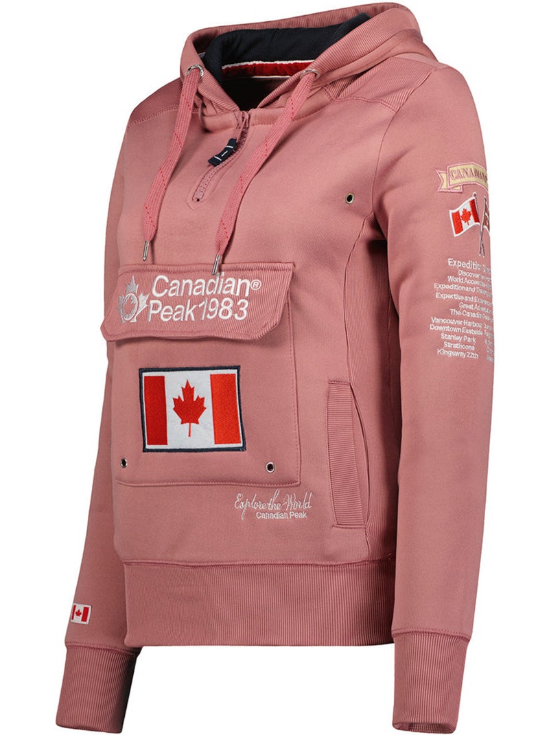 Sweat à capuche gyrelle – canadian peak Rose pâle - Kiabi