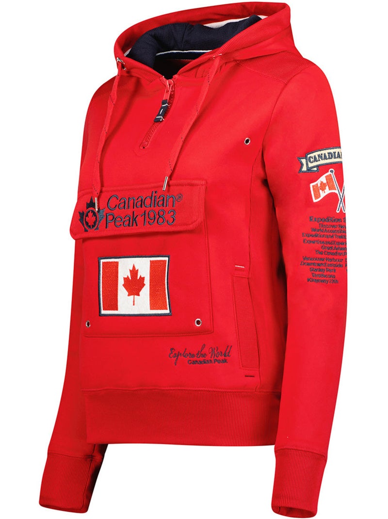 Sweat à capuche gyrelle – canadian peak Rouge - Kiabi