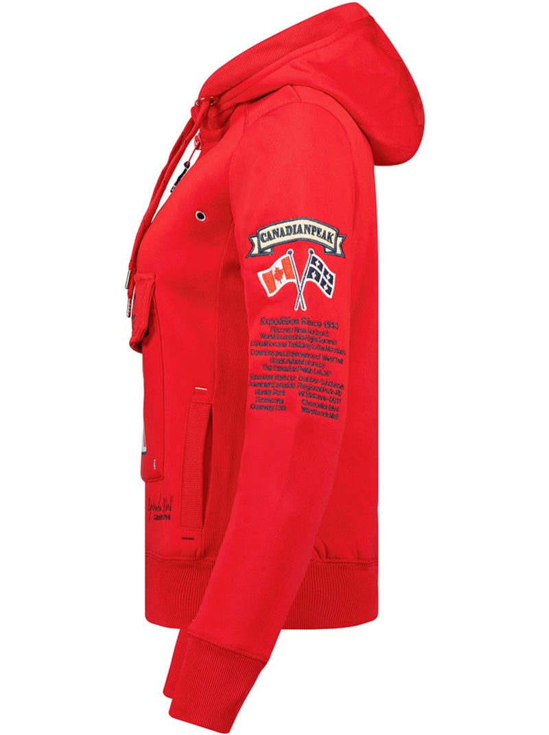 Sweat à capuche gyrelle – canadian peak Rouge - Kiabi