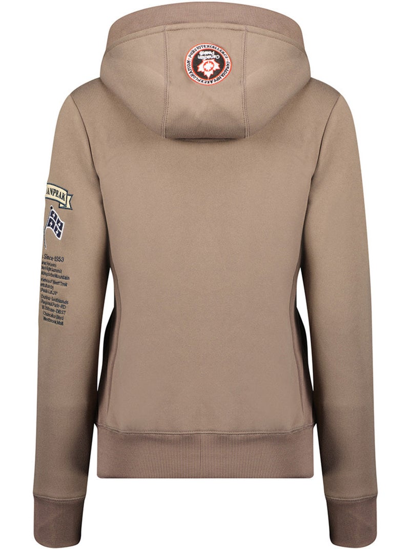 Sweat à capuche gyrelle – canadian peak Taupe - Kiabi