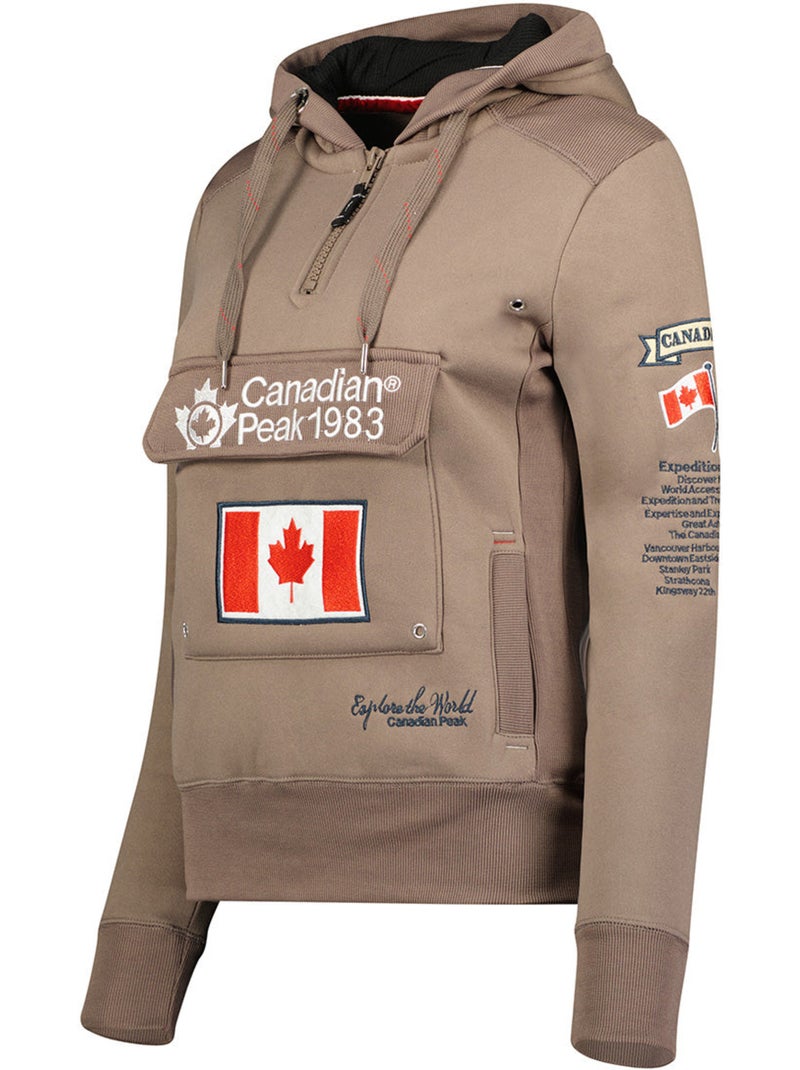 Sweat à capuche gyrelle – canadian peak Taupe - Kiabi