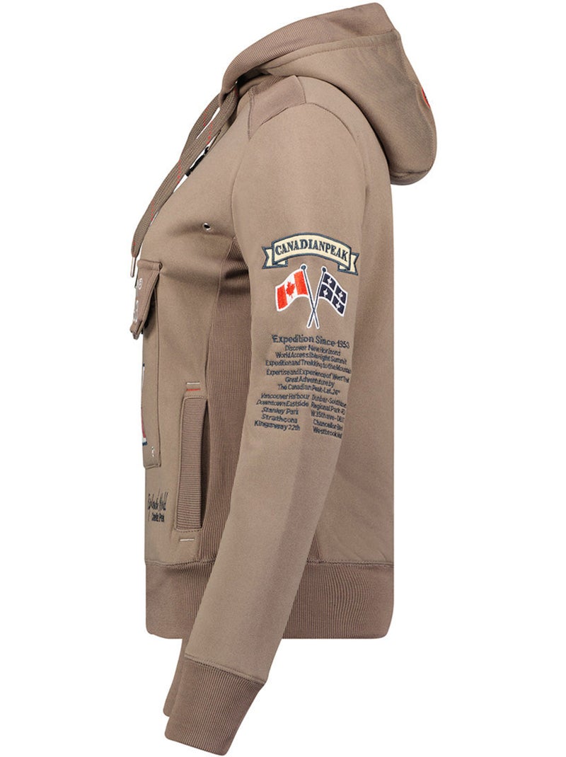 Sweat à capuche gyrelle – canadian peak Taupe - Kiabi