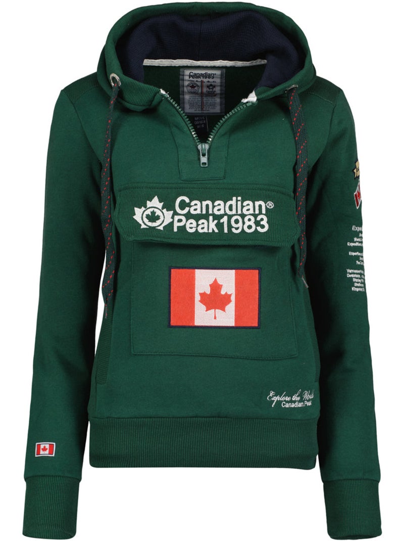Sweat à capuche gyrelle – canadian peak Vert foncé - Kiabi