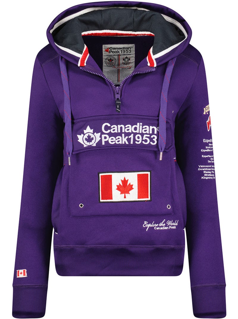 Sweat à capuche gyrelle – canadian peak Violet - Kiabi