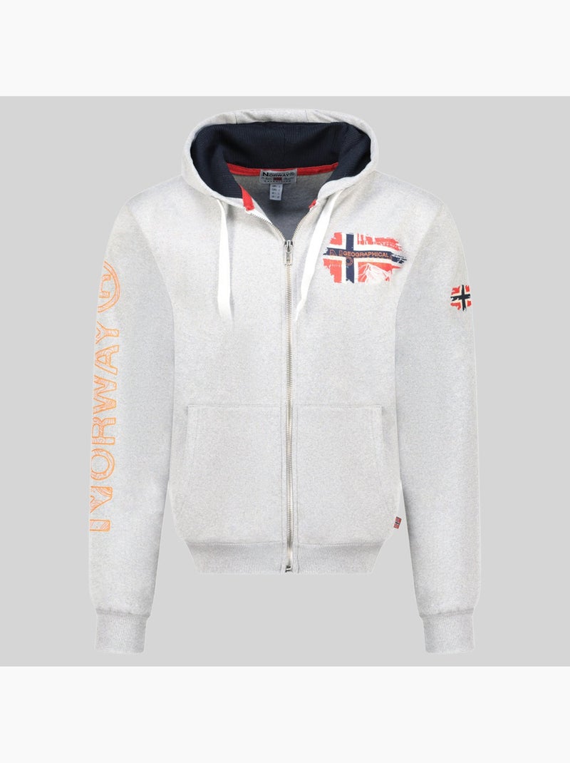 Sweat à capuche gysuis – geographical norway Gris clair - Kiabi
