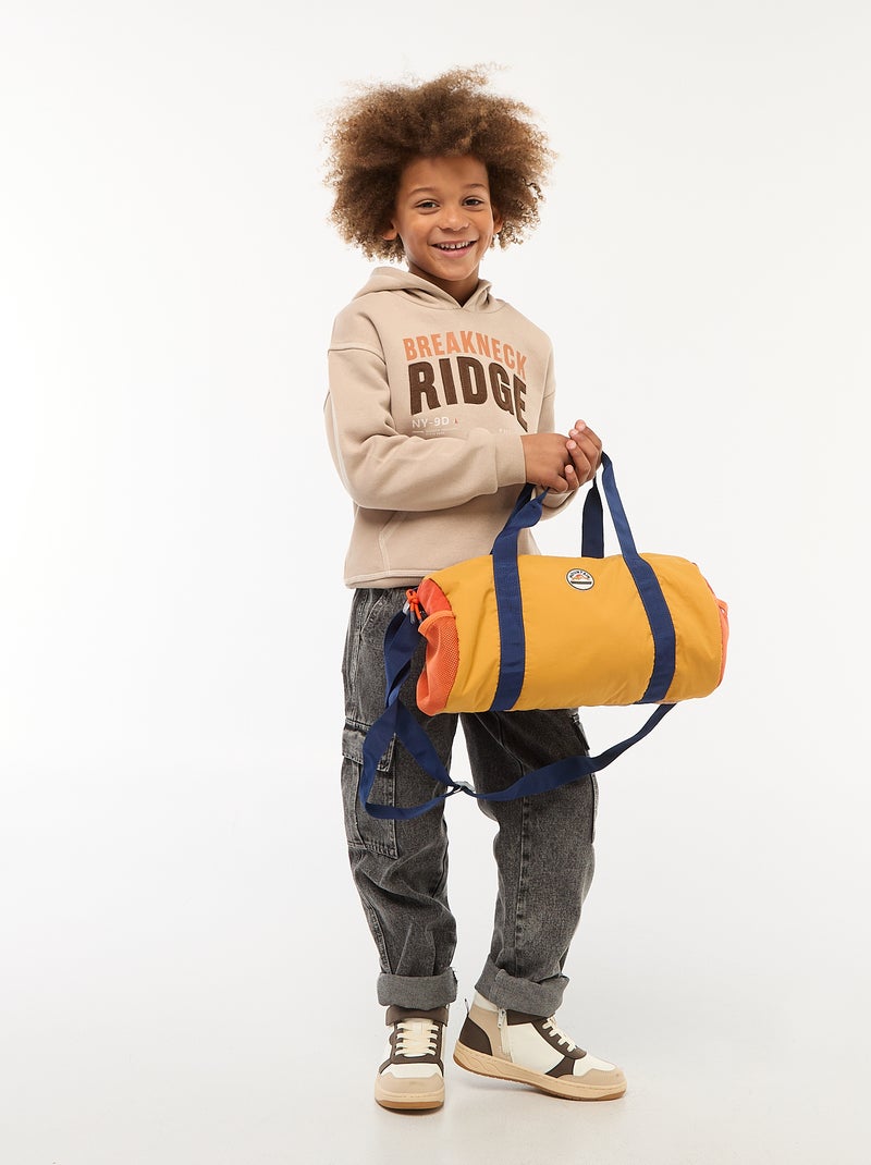 Sweat à capuche imprimé Beige - Kiabi